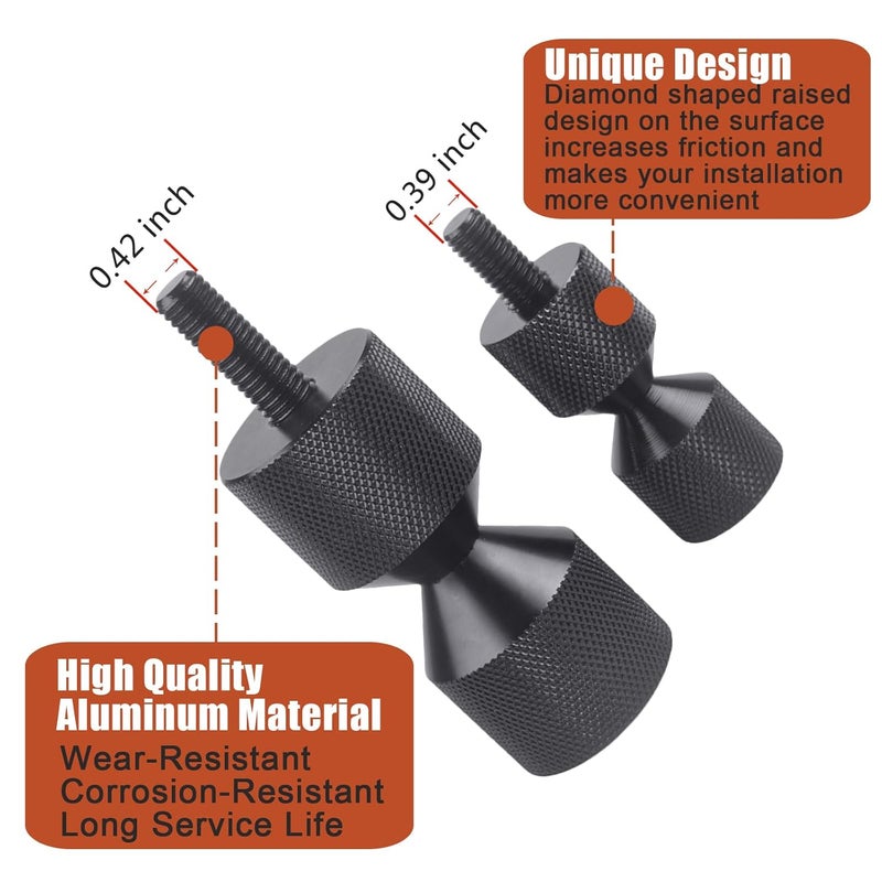 CNRAQR 4 Pcs Aluminium Flange Two Hole Alignment Pins - 1-1/8" and 1-5/8" Detachable Double Hole Pins Black - Image 5
